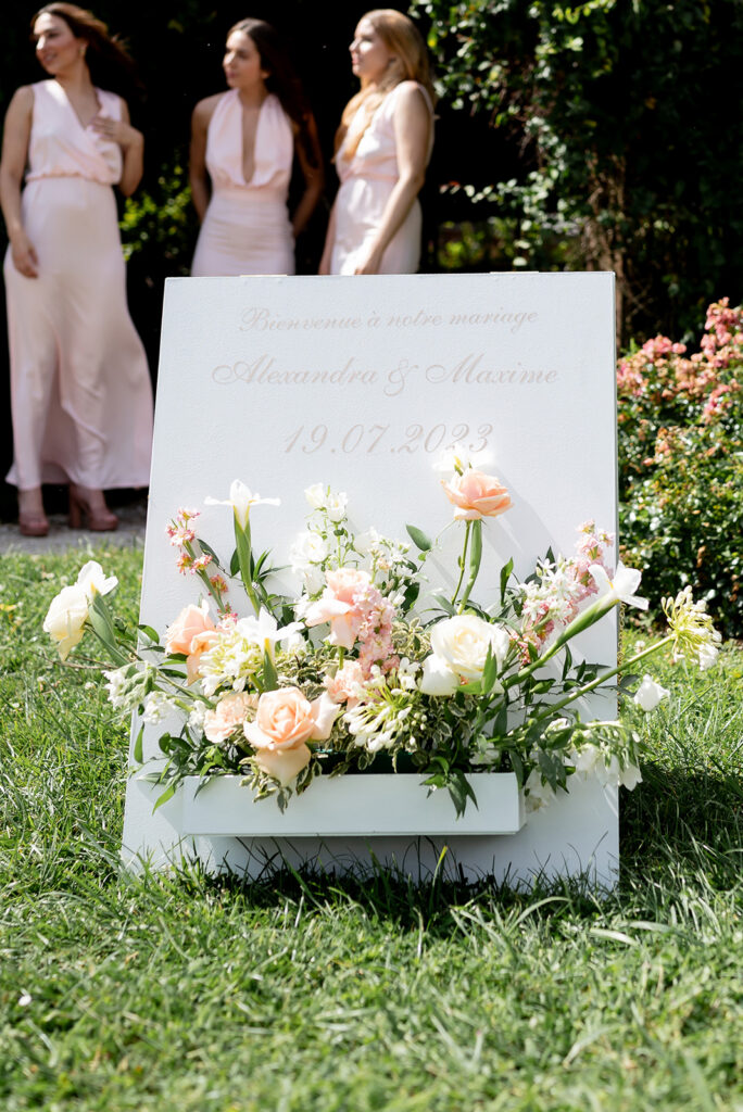 Caroll Clinard Designer Floral mariage paris et région parisienne basé à guyancourt composition au chateau de valerie
