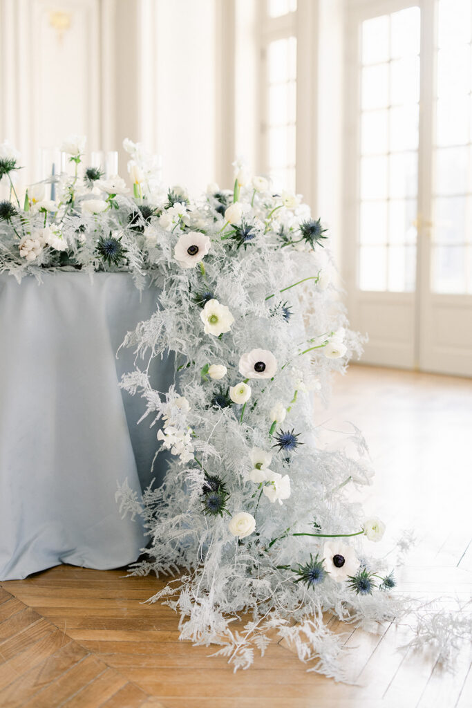 caroll clinard designer floral mariage en hivers au chateau de nainvilles-les-roches